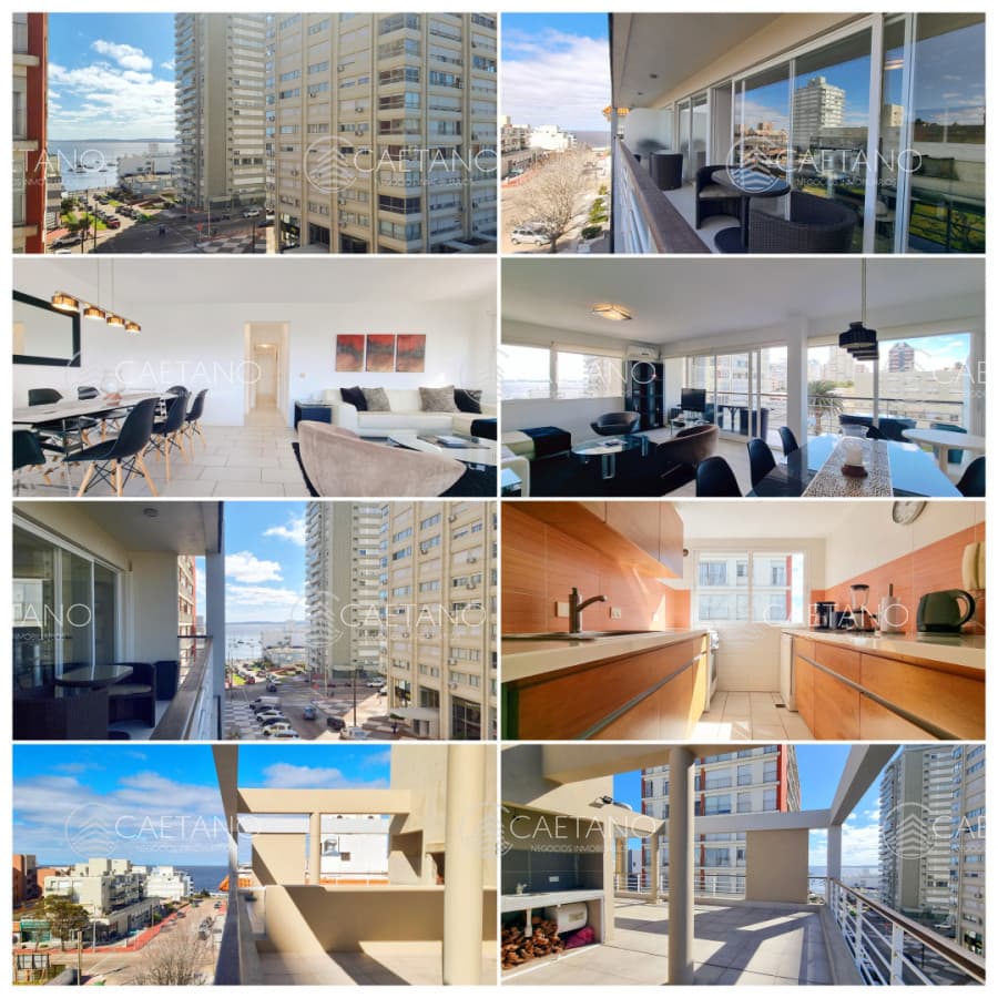 Apartamento moderno, 3 dormitorios, 3 baños, parrillero, losa radiante y Vista al mar!