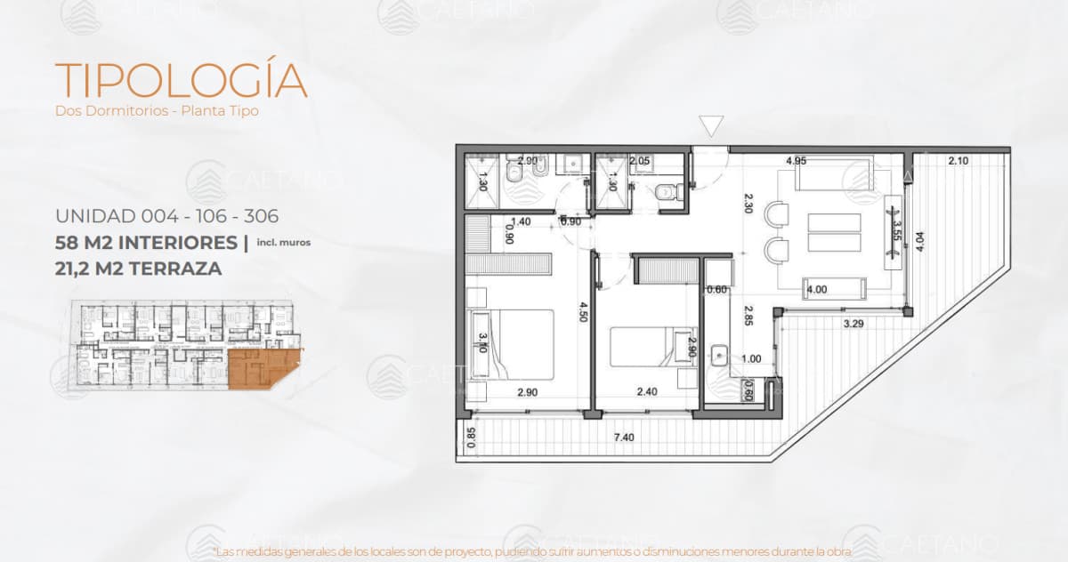 venta apartamento 2 dormitorios. Playa mansa, Punta del Este — foto 2