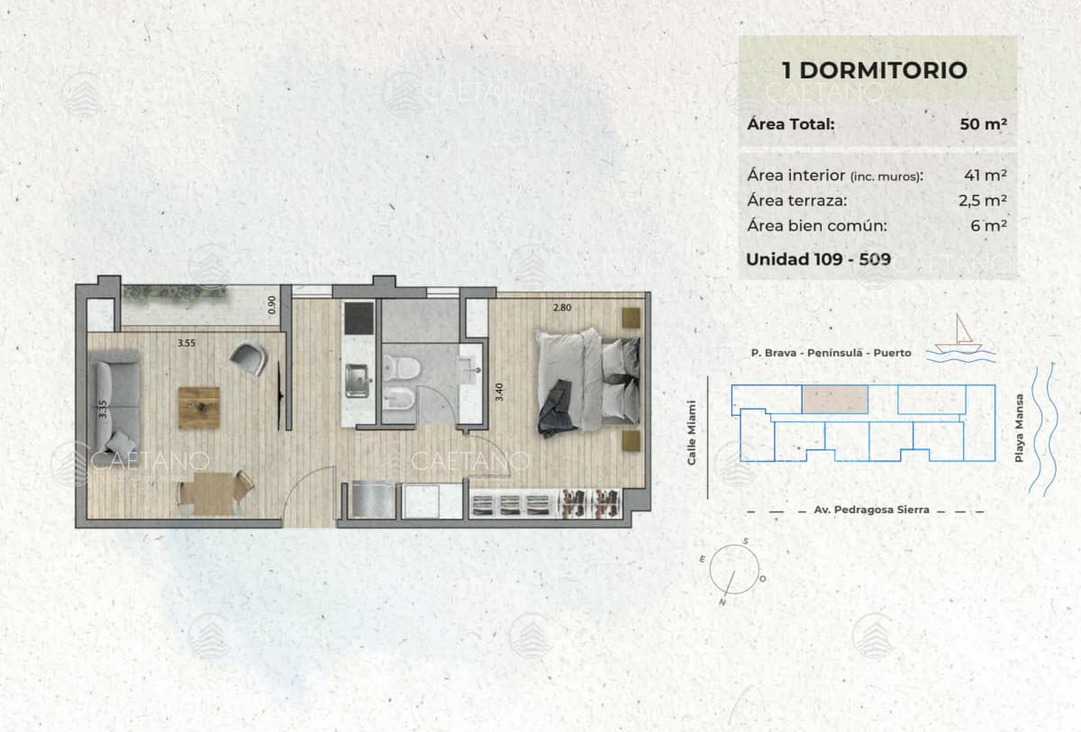 Venta apartamento 1 dormitorio. Playa mansa, Punta del Este. — foto 2
