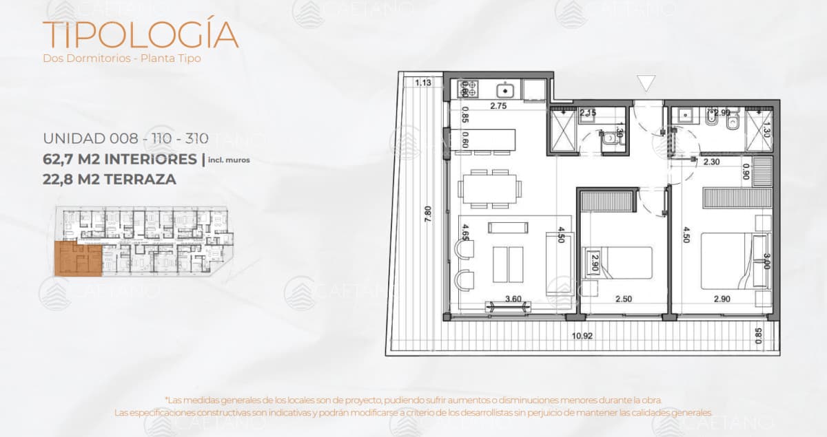 Venta apartamento 2 dormitorios. Playa mansa, Punta del Este — foto 2