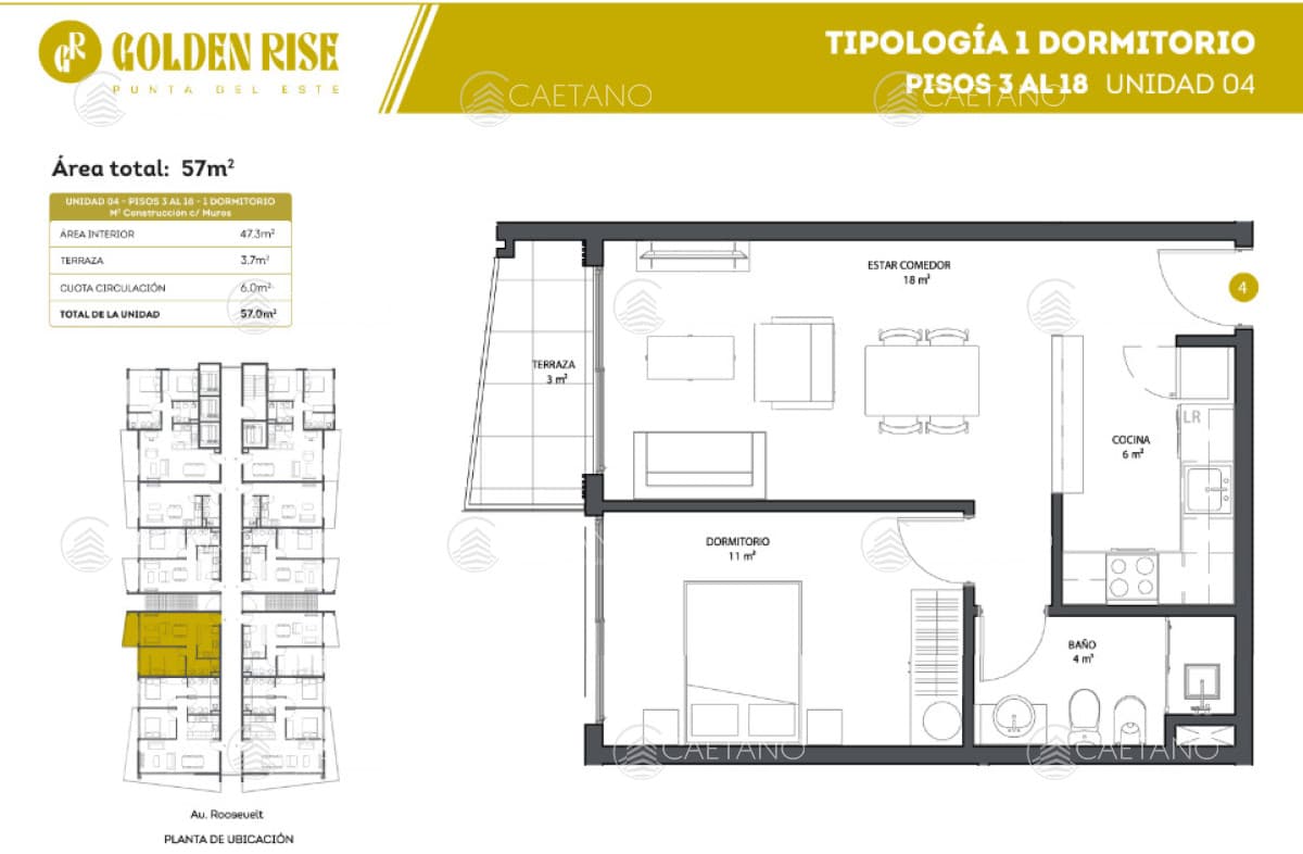 Venta apartamento 1 dormitorio, Roosevelt - Punta del Este — foto 2
