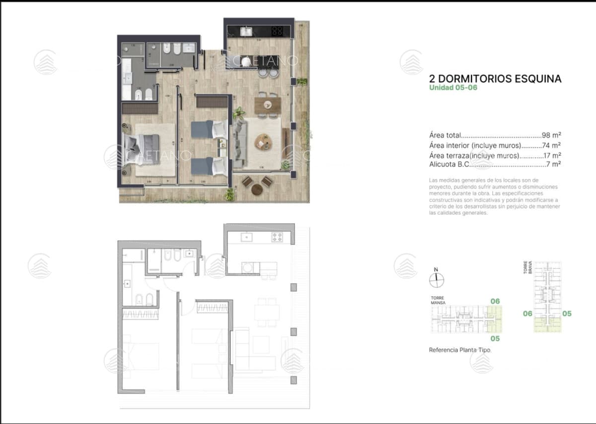 Venta apartamento 2 dormitorios. Chiverta, Punta del Este — foto 2
