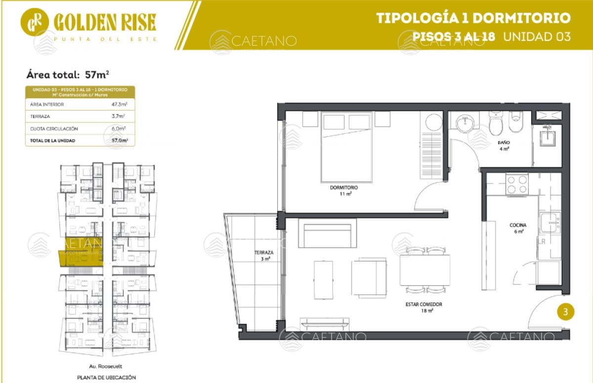 Venta apartamento 1 dormitorio, Roosevelt - Punta del Este — foto 2