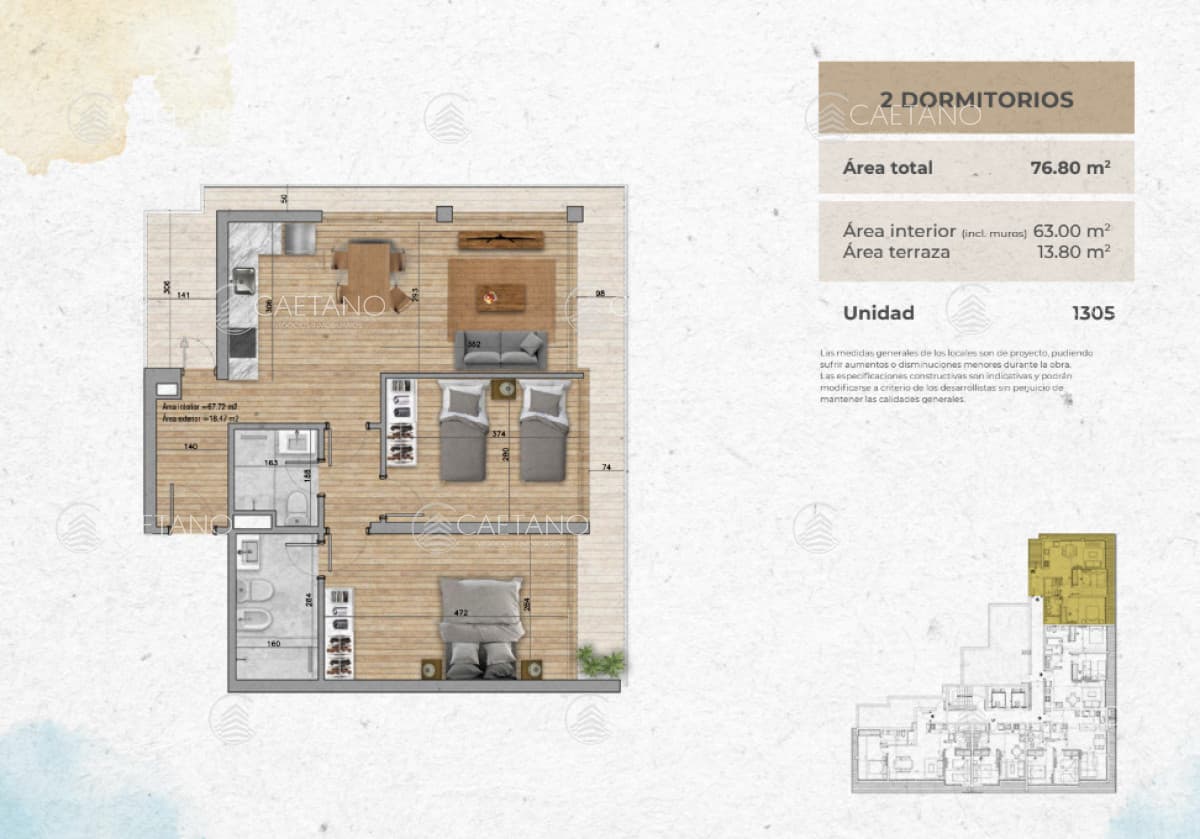 Venta apartamento 2 dormitorios  - Roosevelt, Punta del Este