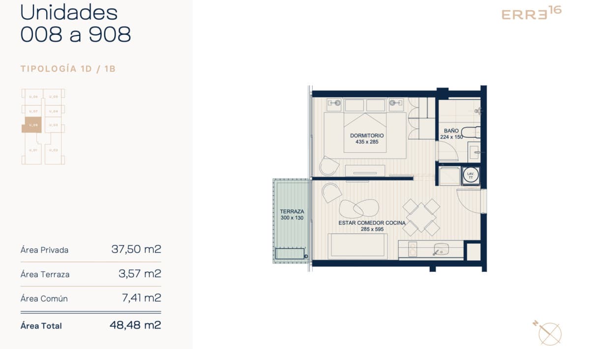 Apartamento monoambiente en venta - Roosevelt, Punta del Este