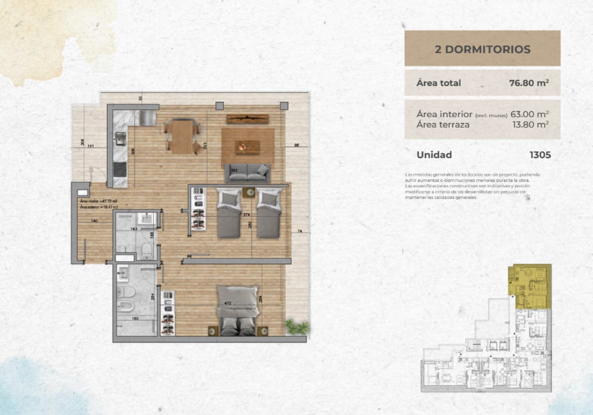Venta apartamento 2 dormitorios  - Roosevelt, Punta del Este